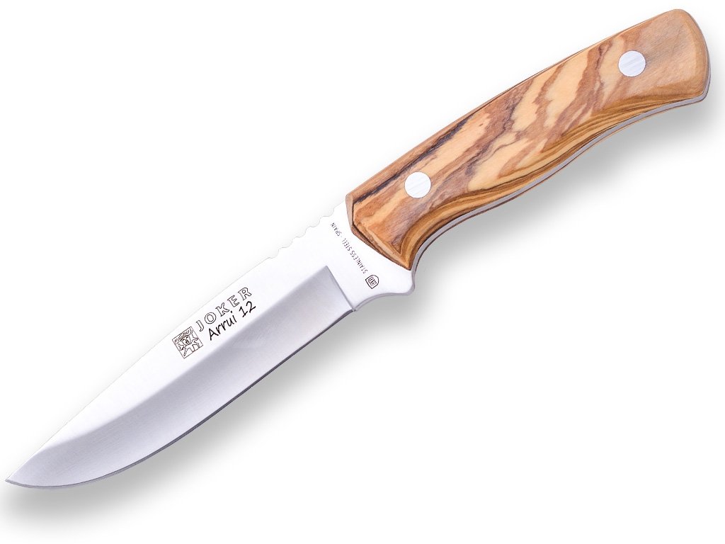 56458_bushcraft-knife-joker-arrui-12-cm-420-stainless-steel-blade-length-olive-wood-handle-240.jpg Lovecký nôž Joker CO 63 Arrui Blade 12 cm – Obrázok 1