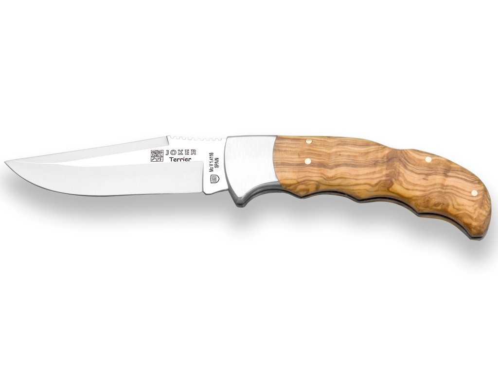 56590_hunting-folding-knife-joker-terrier-with-olive-wood-handle-ss-bolster-and-blade-length-9-cm-732-1.jpg Lovecký zatvárací nôž Joker NO17 Terrier Blade 9 cm – Obrázok 1